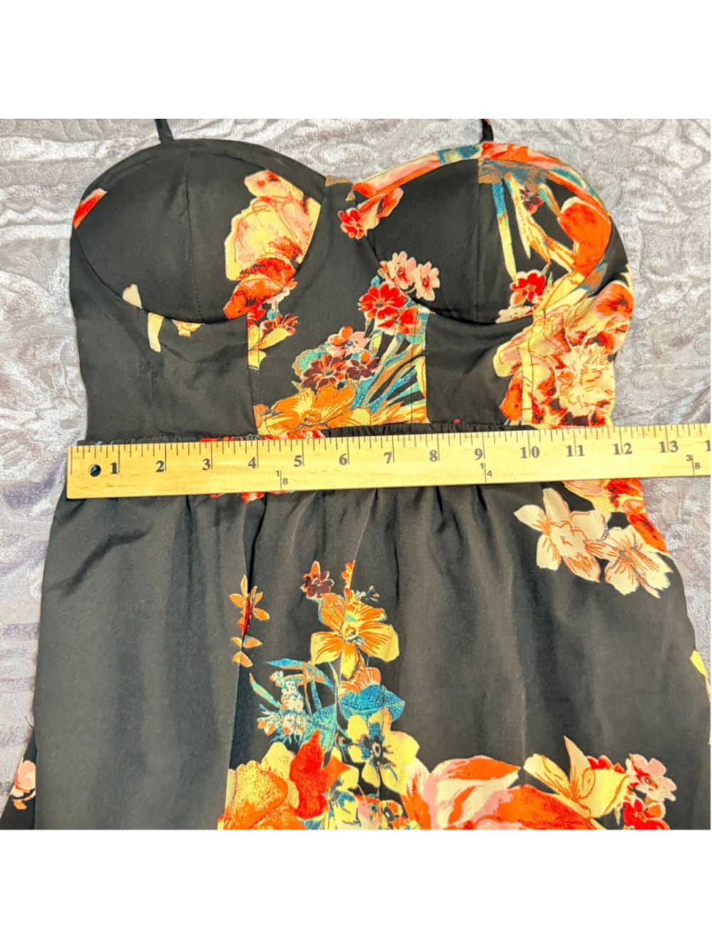 Band of the Free Floral Halter Maxi Dress Black NWOT b15 - Picture 9 of 15
